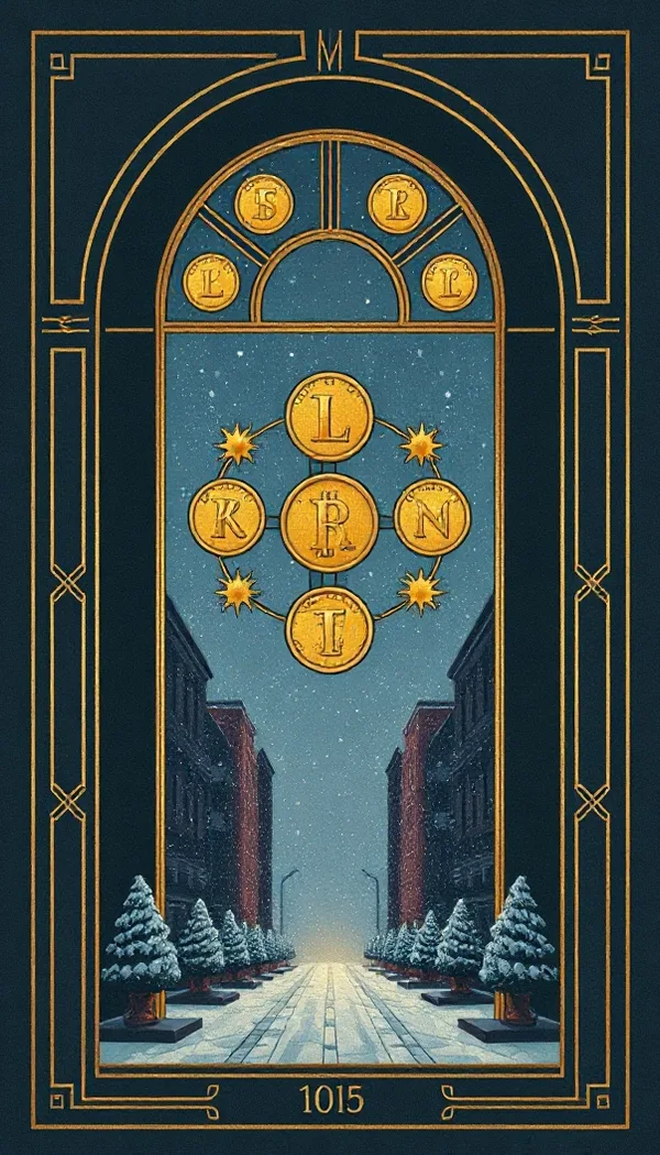 Five of Pentacles tarot card