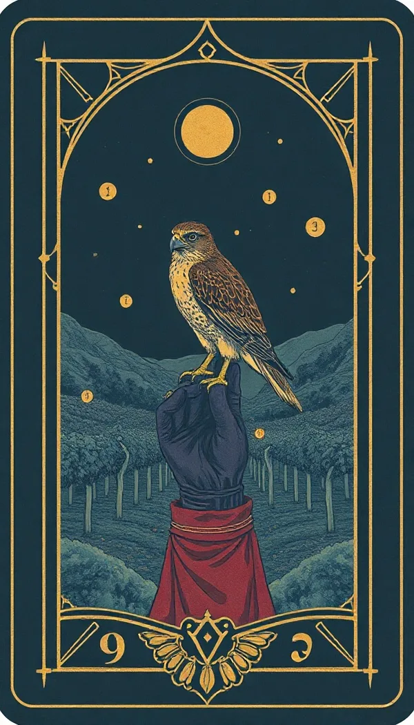 Nine of Pentacles tarot card