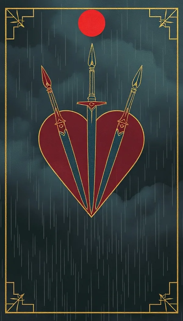Three of Swords tarot card
